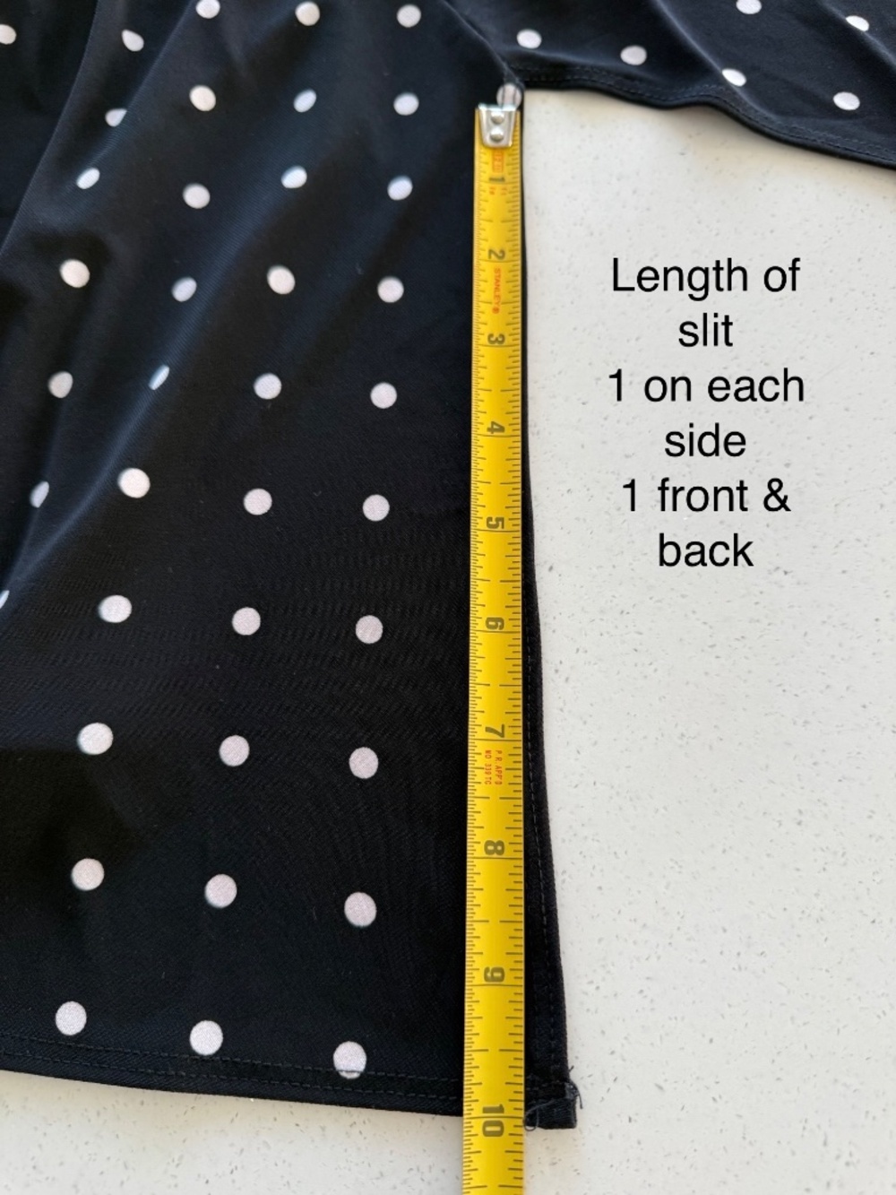 ⚫⚪ NWT Sun Kim Jessica Polka Dot Maxi Dress Size L Made in USA ⚪⚫ - Picture 7 of 9